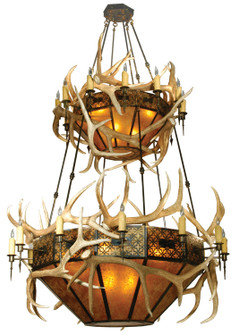 Antlers 22 Light Chandelier in Dark Burnished Antique Copper (57|71372)