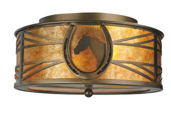 Horseshoe Two Light Flushmount in Antique Copper (57|71079)