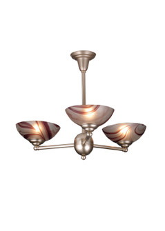 Deco Ball Three Light Chandelier in Nickel (57|70828)