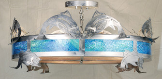 Catch Of The Day Eight Light Semi Flush Mount in Steel (57|68166)