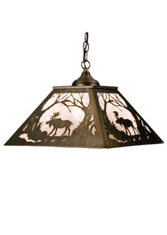 Moose At Dawn Two Light Pendant in Antique Copper (57|68151)