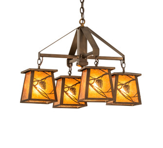 Whispering Pines Four Light Chandelier in Antique Copper (57|67987)