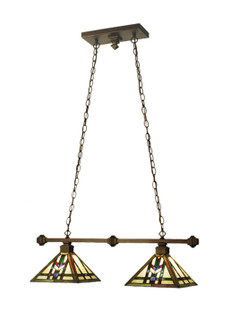 Prairie Wheat Two Light Island Pendant in Mahogany Bronze (57|67735)