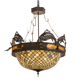 Catch Of The Day Four Light Inverted Pendant in Timeless Bronze (57|65857)