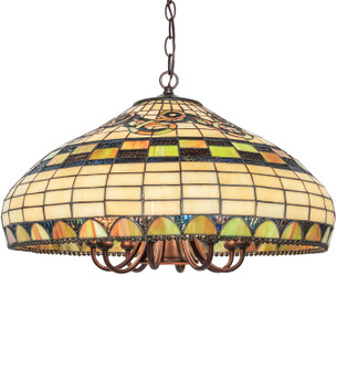 Tiffany Edwardian Nine Light Pendant in Mahogany Bronze (57|65670)