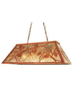 Whispering Pines Six Light Oblong Pendant in Rust (57|65595)