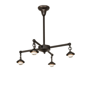 Craftsman Four Light Chandelier Hardware in Craftsman Brown (57|62742)