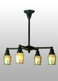 Revival Oyster Bay Four Light Chandelier in Craftsman Brown (57|56621)