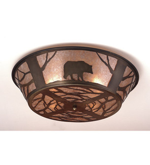 Bear On The Loose Four Light Flushmount in Antique Copper (57|51497)