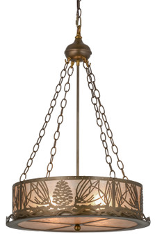 Mountain Pine Six Light Inverted Pendant in Antique Copper (57|50127)