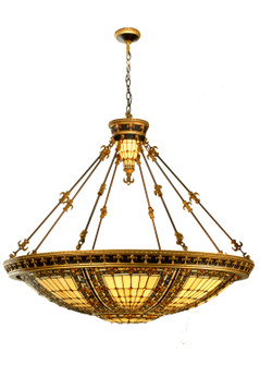 Fleur-De-Lis Ten Light Pendant in Nu Gold & Copper Vein (57|49726)