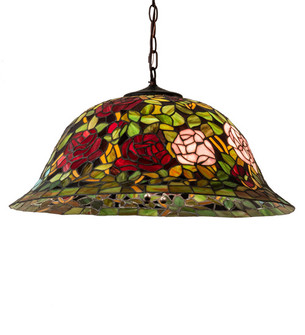 Tiffany Rosebush Three Light Pendant in Mahogany Bronze (57|46583)