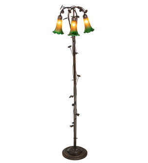 Amber/Green Three Light Floor Lamp in Mahogany Bronze (57|36973)