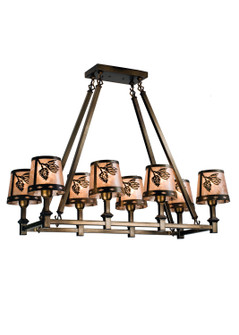 Balsam Pine Eight Light Chandelier in Antique Copper (57|36610)