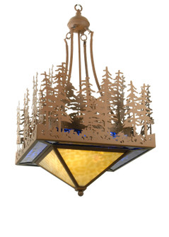 Pine Lake Four Light Inverted Pendant in Rust (57|32211)