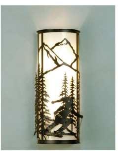 Alpine Two Light Wall Sconce in Black Metal (57|31515)