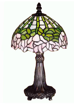 Tiffany Cabbage Rose One Light Mini Lamp in Vintage Copper (57|30312)