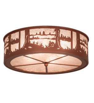 Quiet Pond Seven Light Flushmount in Rust (57|26986)