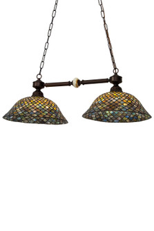 Tiffany Fishscale Two Light Island Pendant in Mahogany Bronze (57|26440)