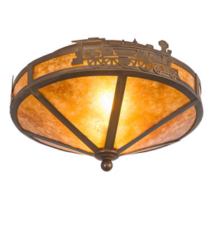 Train Two Light Flushmount in Antique Copper (57|26391)