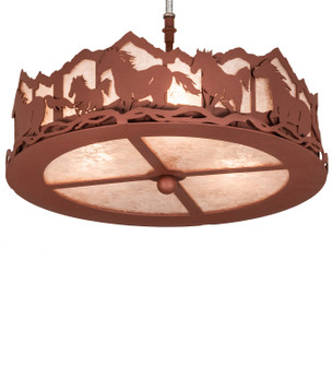 Running Horses LED Fan Light Fixture in Rust (57|254818)