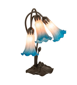 Pink/Blue Three Light Table Lamp in Mahogany Bronze (57|254157)