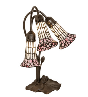 Stained Glass Pond Lily Three Light Table Lamp in Mahogany Bronze (57|251690)