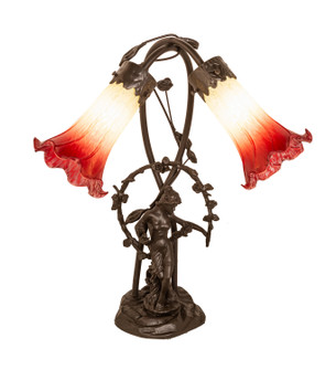 Seafoam/Cranberry Two Light Table Lamp in Mahogany Bronze (57|251671)