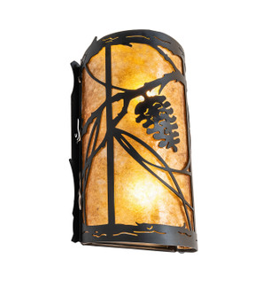 Whispering Pines Two Light Wall Sconce in Black Metal (57|247903)