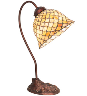 Tiffany Fishscale One Light Table Lamp in Mahogany Bronze (57|247821)
