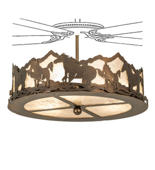Running Horses LED Fan Light in Antique Copper (57|247427)