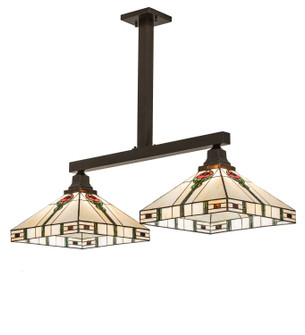 Parker Poppy Two Light Island Pendant in Craftsman Brown (57|247409)