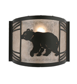 Happy Bear On The Loose One Light Wall Sconce in Textured Black (57|247078)