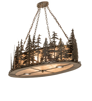 Tall Pines Eight Light Pendant in Antique Copper,Burnished (57|246791)