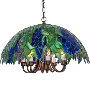 Tiffany Honey Locust Nine Light Pendant in Mahogany Bronze (57|246060)