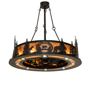 Personalized 16 Light Chandel-Air in Black Metal (57|245257)