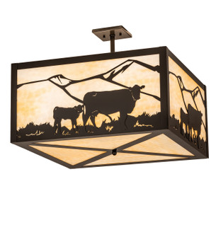 Calf & Cow Four Light Flushmount (57|241426)