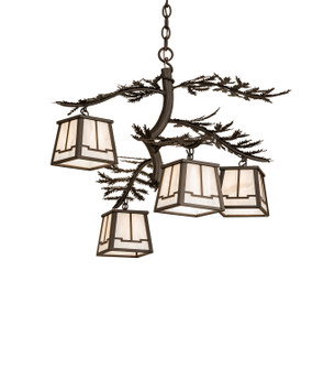 Four Light Chandelier in Black Metal (57|241046)