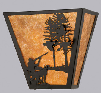 Quail Hunter Two Light Wall Sconce in Black Metal (57|23943)
