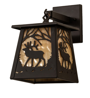 Elk At Dawn One Light Wall Sconce in Oil Rubbed Bronze (57|237280)