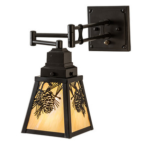 Winter Pine One Light Swing Arm Wall Sconce in Timeless Bronze (57|235906)