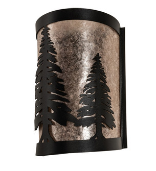 Tall Pines One Light Wall Sconce in Black Metal (57|235698)
