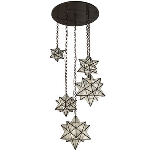 Moravian Star Five Light Pendant in Timeless Bronze (57|234759)