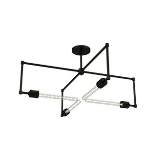 Pronograde Four Light Semi-Flushmount in Black Metal (57|234232)