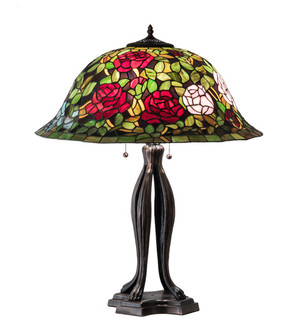 Tiffany Rosebush Three Light Table Lamp in Mahogany Bronze (57|229111)