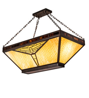 Nuevo Mission Nine Light Semi-Flushmount in Mahogany Bronze (57|226306)