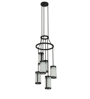 Putrelo Six Light Chandelier in Wrought Iron (57|225670)