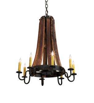 Barrel Stave Eight Light Chandelier in Oil Rubbed Bronze (57|224987)