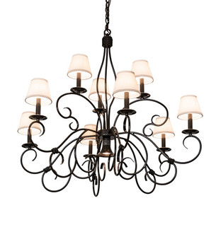 Grace Ten Light Chandelier in Timeless Bronze (57|224138)