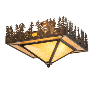 Pine Lake Two Light Flushmount in Antique Copper (57|219381)